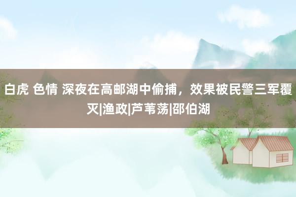 白虎 色情 深夜在高邮湖中偷捕，效果被民警三军覆灭|渔政|芦苇荡|邵伯湖